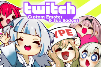 create custom twitch, discord emotes and sub badges