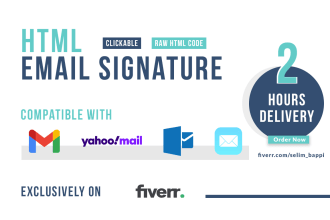do html email signature for gmail, outlook, apple, mac
