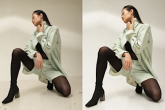 retouch and edit fashion photos with background removal