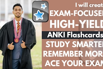 make exam focused, high yield anki flashcards
