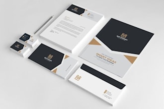 design full corporate identity with logo and branding kit