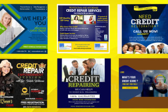 design amazing tax , credit repair and credit score flyers
