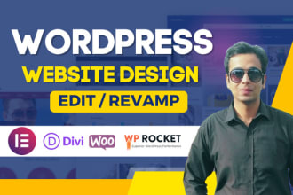 redesign, customize, edit and revamp wordpress website