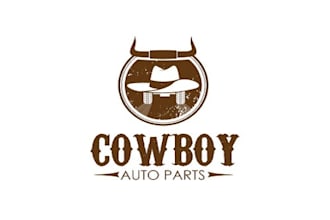 design cowboy auto parts logo in 1 day