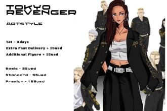 draw you as tokyo revenger character