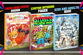 create KDP coloring book covers and pages for kids and adults