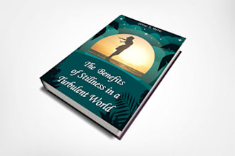 design book cover with realistic mock up
