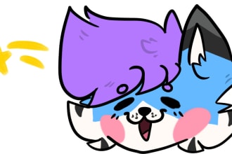 do a chibi headshot of your fursona
