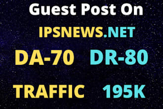 do guest post on ipsnews,net