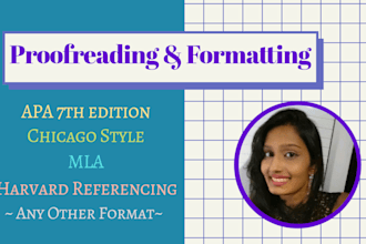 edit and format manuscripts in apa, chicago, or any other style
