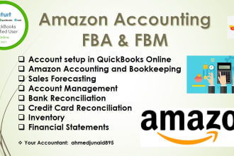 do amazon fba, fbm, accounting and bookkeeping at quickbooks online, xero , wave