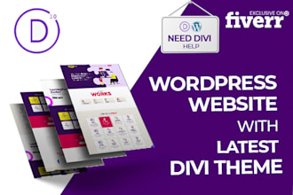 develop wordpress website using divi theme and page builder
