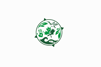 make unique environment, and natural logo