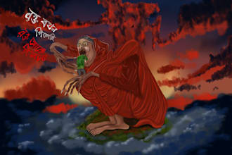 illustrate gore,horror,dark,surreal,edgy art for any use