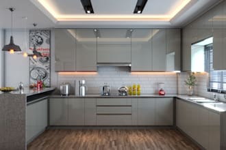 do kitchen design and 3d render