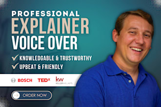 record an american male voice over for your explainer video