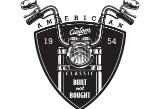 design abstract delightful motorcycle logo with satisfaction guarantee