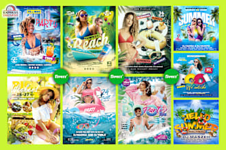 do event, party, summer flyer, birthday and club flyer