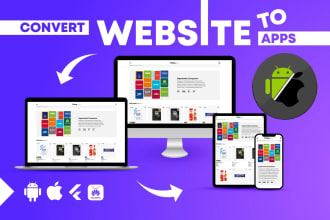 convert website to app, ios app and android app, mobile app development