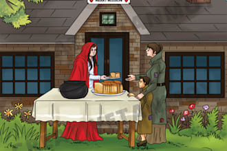 create book illustration for young adult teenage