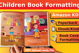 do children book formatting for amazon KDP createspace and lulu