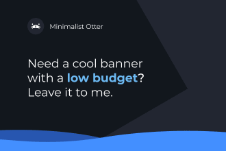 design a minimalist banner for youtube, twitch etc