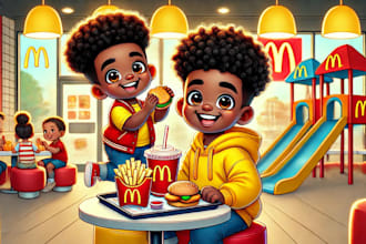 do african american children story book illustration and book cover