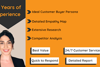 create a buyer persona and empathy map for your target customer