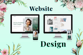 design wedding website and photography website