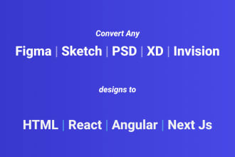 convert psd figma to react angular nextjs