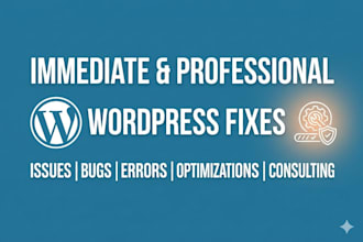 fix wordpress errors, bugs, and website issues professionally and immediately