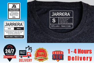 do clothing label, transfer label, neck label with in 1to4hr