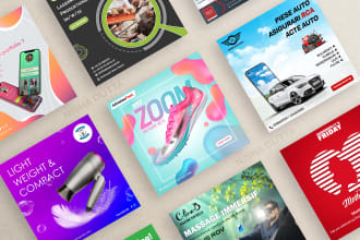 do creative social media post design, advertising, banner