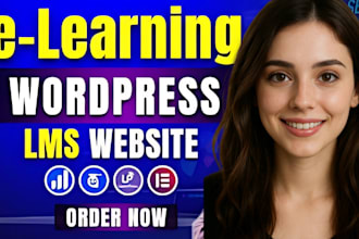 develop your lms website with wordpress, learndash, buddyboss, elearning website
