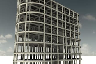 make a 3d modeling of the structure of a civil engineer