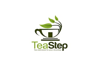 design modern teastep logo