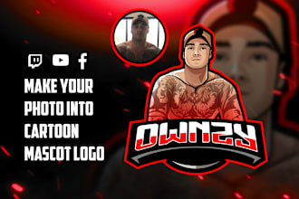 design cartoon mascot logo design for gaming, stream, twitch
