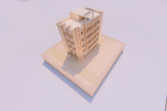 render realistic physical maquette architectural rendering