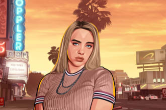 draw game style vector art cartoon from your photo