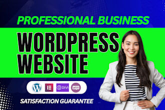 create business website, portfolio website or clone wordpress website