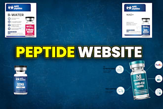 build fda compliant peptides website, ecommerce research peptide store