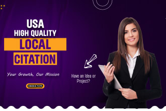 do top 300 live USA local citations and directory submission for your ranking