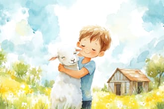 do watercolor illustration for children book, landscape, website