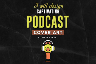 make eye catchy podcast cover art and radio imaging