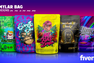 design unique weed pouch, mylar bag, cbd products