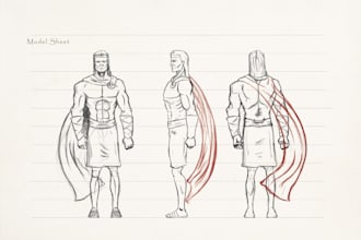 create a model sheet for your character