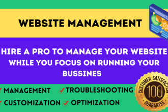 control and manage your website
