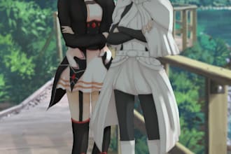 draw anime style fanart or oc sfw and nsfw