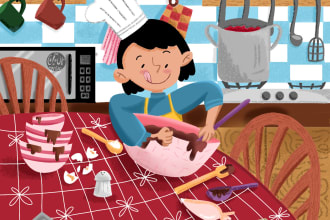 do children book illustrations, comic and artworks