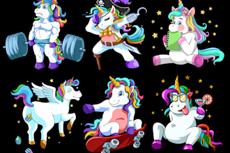 draw you unicorn graphic design